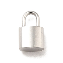 Honeyhandy 304 Stainless Steel Pendants, Padlock Charms, Stainless Steel Color, 13x8x5mm, Hole: 4.5x3mm