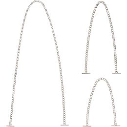 Arricraft 3 Sizes Iron Flat Chain Handbag Purse Chain Strap Shoulder Bag Crossbody Strap Replacement Purse Link Chains with Toggle Clasps for Purse Making(16 inch, 24 inch, 48 inch)