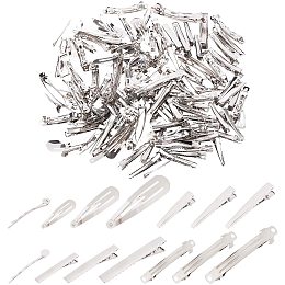 PandaHall Elite 140 pcs 14 Styles Hair Clips, Flat Alligator Hair Clip Bobby Pin Hair Barrette Snap Hair Clips DIY Hair Tools Accessories for Women