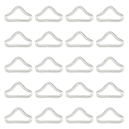 AHANDMAKER Iron Rings, Triangle, Gymnastics Trampoline Accessories, Platinum, 44.5x26x4.5mm, 10pcs/set