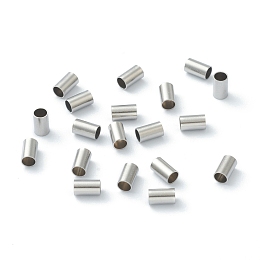 Honeyhandy 304 Stainless steel Spacer Beads, Tube, Stainless Steel Color, 5x3mm, Hole: 2.5mm