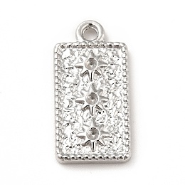 Honeyhandy 304 Stainless Steel Pendants, Rectangle with Sun, Stainless Steel Color, 20.5x10x2mm, Hole: 1.6mm