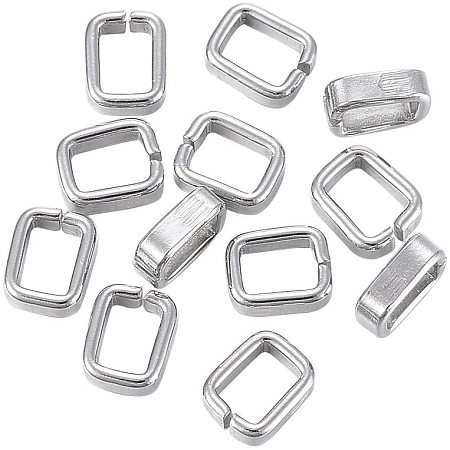 UNICRAFTALE 100pcs Stainless Steel Snap On Bails Pinch Clip Clasp Bail Necklace Claps Pendant Clasps Chain Connector Charms Components for DIY Jewelry Dangle Beads Charm 7x5.5x2.5mm Hole 5x3.5mm