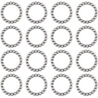 SUPERFINDINGS 20pcs 21mm 304 Stainless Steel Linking Rings Silver Tone Jewelry Connectors Circle Frames Links Metal Pendants Open Bezels for Jewelry DIY Craft Making