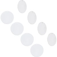 UNICRAFTALE 50pcs Flat Round Charms Stainless Steel Blank Stamping Tags Pendant Hypoallergenic Metal Pendants with 1.8mm Hole for Jewelry Making