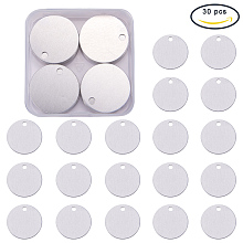 BENECREAT 30 Pack Stamping Blanks Aluminum Blank Pendants for Bracelet Earring Pendant Charms Dog Tags - 1.18"(30mm), Round Shape