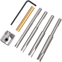 Arricraft 7 pcs Barrel Trimmer Set with Silicone Box, Pen Mill Trimming Set for Wood Lathe