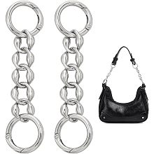 UNICRAFTALE 2 Pcs Bag Extender Chain Alloy Cable Purse Strap Extender for Shoulder Bag Platinum 14cm Chain Strap Extender Replacement Accessory Bag Chain Straps for Purse Clutch Handbag Supplies