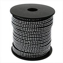 Pandahall Elite about 20 Yards/roll Platinum Aluminum Studded Korea Faux Suede Cord Suede Cords Laces Micro Fiber Cord Flat Velvet Black Beading Thread for Beading Crafts Jewellery Bracelets Making 5x2mm