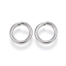 Honeyhandy 304 Stainless Steel Jump Rings, Open Jump Rings, Stainless Steel Color, 13 Gauge, 10x1.8mm, Inner Diameter: 6.4mm