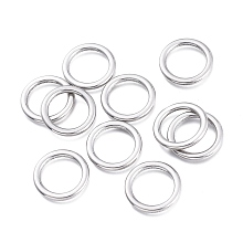 Honeyhandy 304 Stainless Steel Linking Rings, Ring, Stainless Steel Color, 17x1.8mm, Inner Diameter: 12.3mm