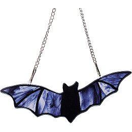 GORGECRAFT Black Bat Window Hanging Bat Shade Ornament Suncatcher for Halloween Home Decor Birthday Memorial Wishes Gift Living Room Bedroom Holiday Party Decoration