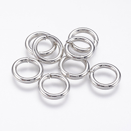 Honeyhandy Iron Jump Rings, Open Jump Rings, Platinum, 12 Gauge, 12x2mm, Inner Diameter: 8mm