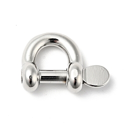 Honeyhandy 304 Stainless Steel D-Ring Anchor Shackle Clasps, Stainless Steel Color, 16x22.5x7mm