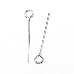 Honeyhandy 304 Stainless Steel Eye Pin, Stainless Steel Color, 20mm, Hole: 2mm, Pin: 0.7mm