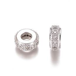 CZ Micro Pave Big Hole Drum Spacer Beads, Cubic Zirconia Large Hole Sp –  Bestbeads&Beyond