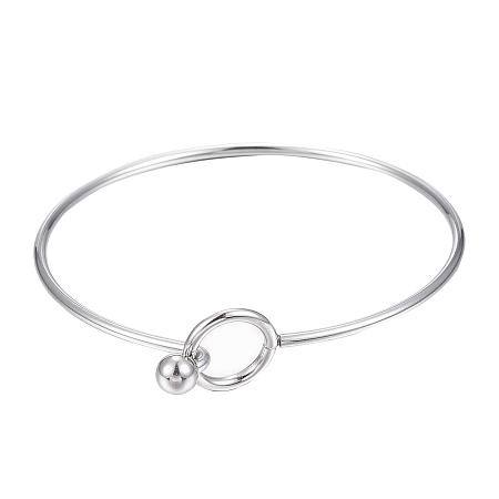 ARRICRAFT 304 Stainless Steel Bracelet Cord White Bangle Bracelet for Women Bracelet DIY Jewelry Stainless Steel Color