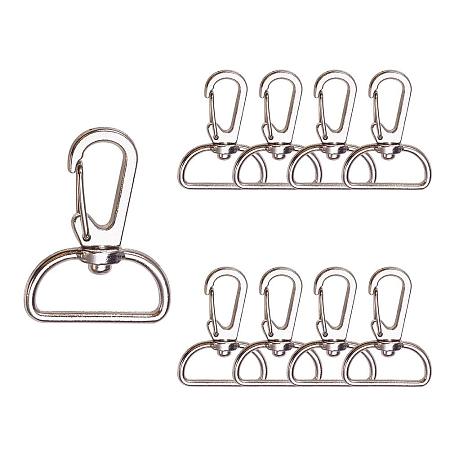 PandaHall Elite 30 pcs Alloy Lobster Claw Clasps Swivel LanyardsTrigger Snap Hooks Strap for Keychain, Key Rings, DIY Bags and Jewelry Findings, Platinum