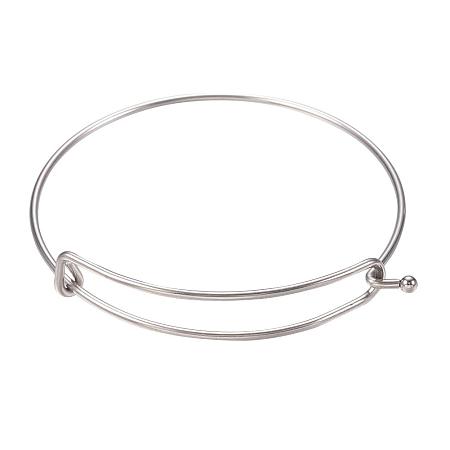 ARRICRAFT 1pc 304 Stainless Steel Bangle Making for Bracelet Necklace Jewelry Making, Stainless Steel Color, 60mm; 1.5mm