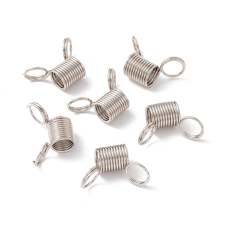 Honeyhandy 201 Stainless Steel Beading Stoppers, Mini Spring Clamps for Beading Jewelry Making, Stainless Steel Color, 1.9x2.75~2.8x1.1cm, Inner Diameter: 0.8cm