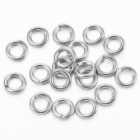 Honeyhandy 304 Stainless Steel Open Jump Rings, Stainless Steel Color, 18 Gauge, 5x1mm, Inner Diameter: 3mm
