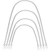ARRICRAFT 4 Sizes Metal Cross Body Chain Strap, Iron Purse Chain Replacement Shoulder Bag Strap Handbag Chains Straps with Swivel Clasps for DIY Handbags Crafts(15.7/23.6/39.3/47.2 Inch), Platinum