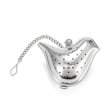 Honeyhandy Chick Shape Tea Infuser, with Chain & Hook, Loose Tea 304 Stainless Steel Mesh Tea Ball Strainer, Stainless Steel Color, 160mm