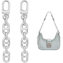 UNICRAFTALE 2 Pcs Bag Extender Chain Alloy Mariner Link Purse Strap Extender for Shoulder Bag Platinum 11cm Chain Strap Extender Replacement Accessory Bag Chain Straps