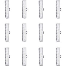 Pandahall Elite 100pcs Stainless Steel Ribbon Ends Clamps Crimp End Cord Ends Clasp Bookmark Pinch for Earring Cord Crafts Jewelry Making 5.5x25x7mm