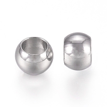 Honeyhandy 316 Surgical Stainless Steel Beads, Rondelle, Stainless Steel Color, 5x3mm, Hole: 3mm