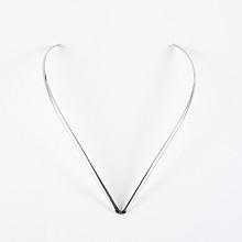 Honeyhandy 201 Stainless Steel Torque Necklace Making, Stainless Steel Color, 15.5~170x125~130mm