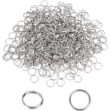 UNICRAFTALE About 500pcs Split Rings Stainless Steel Jump Ring 8mm Metal Split Connector Rings for Jewelry Making Stainless Steel Color