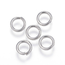 Honeyhandy 304 Stainless Steel Open Jump Rings, Stainless Steel Color, 7x1.2mm, Inner Diameter: 4.6mm, about 312pcs/50g