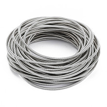 Honeyhandy Spring Bracelets, Minimalist Bracelets, Steel French Wire Gimp Wire, for Stackable Wearing, Platinum, 12 Gauge, 2mm, Inner Diameter: 58.5mm