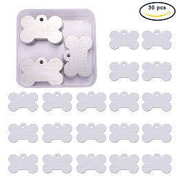 30PCS Metal Stamping Blanks Stainless Steel Tag Pendants Charm for DIY Bracelet Necklace Earring Mixed Shape 24x17mm-38x16mm 