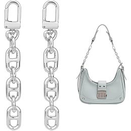 UNICRAFTALE 2 Pcs Bag Extender Chain Alloy Mariner Link Purse Strap Extender for Shoulder Bag Platinum 11cm Chain Strap Extender Replacement Accessory Bag Chain Straps