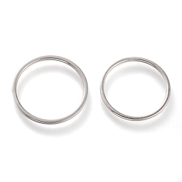 Honeyhandy 304 Stainless Steel Plain Band Rings, Stainless Steel Color, 1mm, US Size 7~7 3/4(17.3~17.9mm)