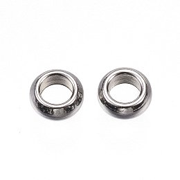 NBEADS 500pcs 304 Stainless Steel Bead Spacers, Ring, Stainless Steel Color