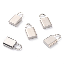 Honeyhandy 304 Stainless Steel Pendants, PadLock, Stainless Steel Color, 19x10x4mm, Hole: 4x6mm