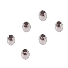 NBEADS 200 Pcs 304 Stainless Steel Metal Spacer Beads, Column Beads Loose Beads for DIY Jewelry Making Findings