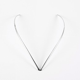 Honeyhandy 201 Stainless Steel Torque Necklace Making, Stainless Steel Color, 15.5~170x125~130mm