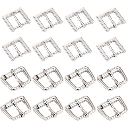 ARRICRAFT Metal Buckles Rings for Belts, Multi-Purpose Metal Roller Pin Buckle Belts Rectangle Adjuster Bags Slides Buckle