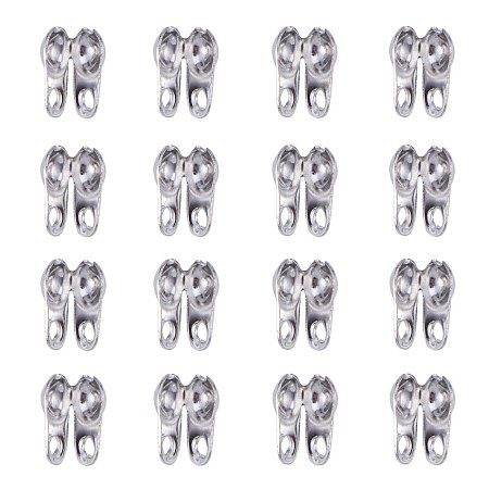 NBEADS 5000 PCS Platinum Color Iron Bead Tips, Clamshell Fold-Over Bead Tips Knot Covers End Caps for Knots & Crimp Findings