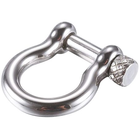 UNICRAFTALE 10pcs 304 Stainless Steel Shackles Clasps Platinum Fastener Hook Trigger Clasps Jewelry Findings for Jewelry Making Necklaces Bracelets 25x22x7mm
