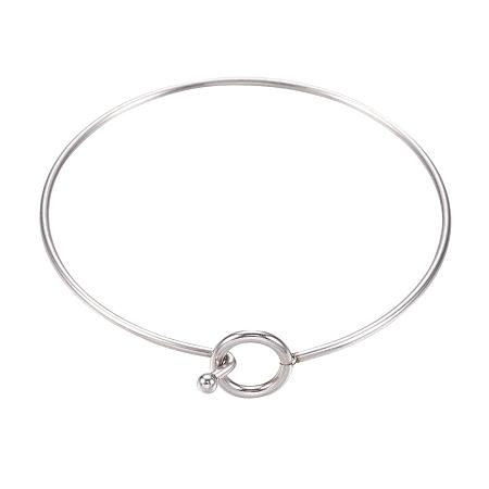 ARRICRAFT 1pc 304 Stainless Steel Bangle Making for Bracelet Necklace Jewelry Making, Stainless Steel Color, 60mm; 1.5mm