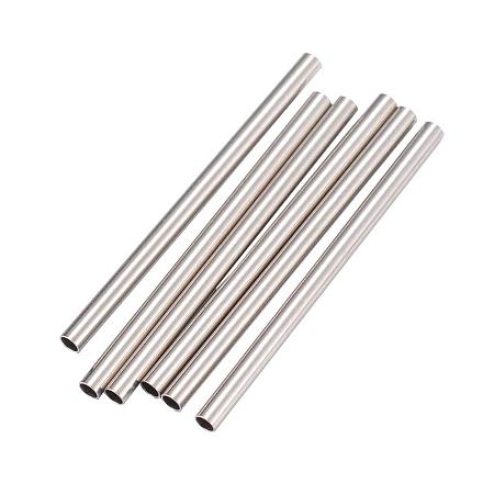 ARRICRAFT 50pcs 25mm 304 Stainless Steel Tube Beads with 1mm Hole, Straight Spacer Beads Smooth Tube Loose Beads Connector Findings for DIY Jewelry Making