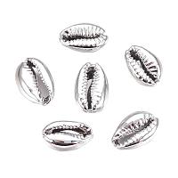 Arricraft About 50pcs Platinum Electroplated Shell Beads Cowrie Shells Natural Seashells for Waikiki Hawaii Anklet Bracelet, Craft Making, Home Decoration, Beach Party