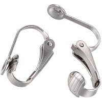 Arricraft 100pcs Stainless Steel Clip-on Earring Components Non-Pierced Ear Hoops 16x10x7.3mm