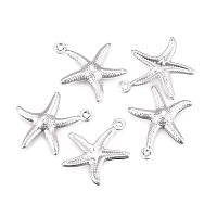 NBEADS 100PCS 304 Stainless Steel Starfish Pendant Charms for Jewellery Making