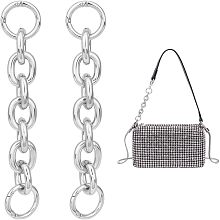 UNICRAFTALE 2 Pcs Bag Extender Chain Alloy Cable Purse Strap Extender for Shoulder Bag Platinum 15.5cm Chain Strap Extender Replacement Accessory Bag Chain Straps for Purse Clutch Handbag Supplies